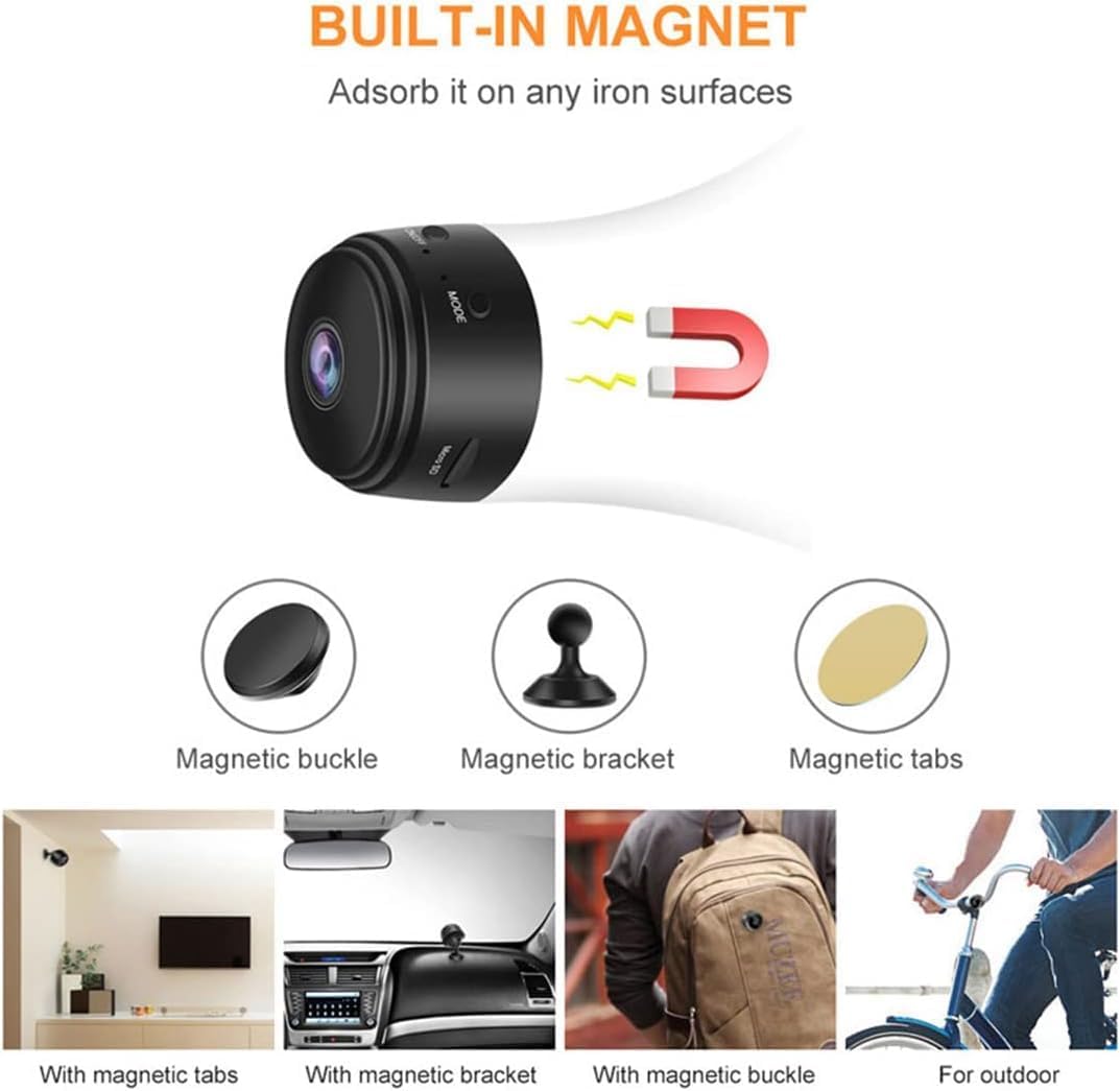 A9 wireless IP camera compact magnetic design