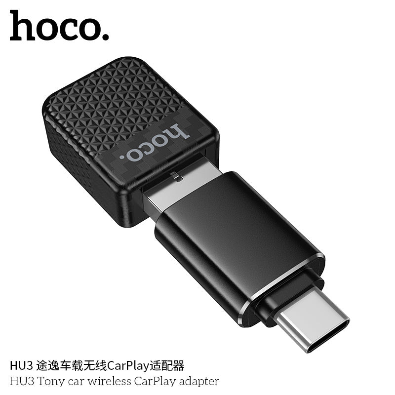HOCO HU3 Wireless CarPlay Adapter – Compact Size Comparison
