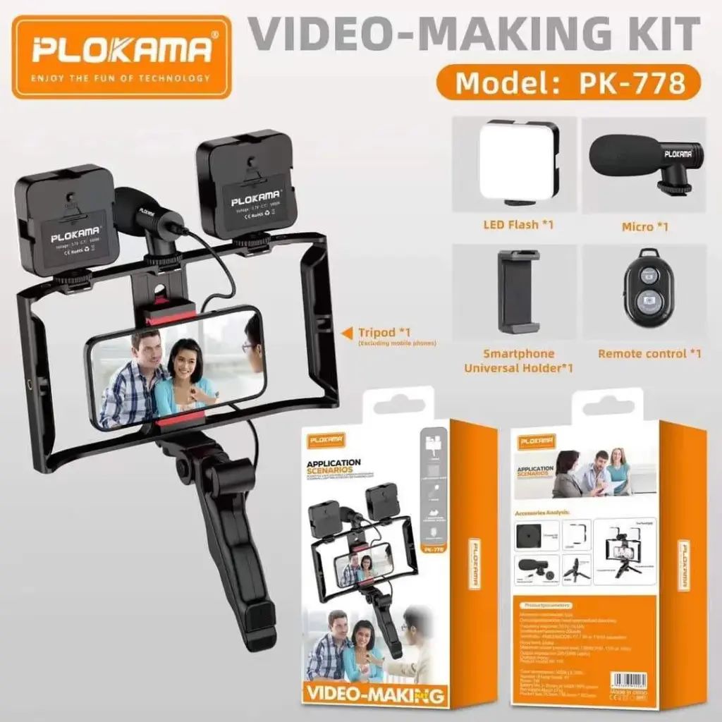 Plokama PK-778 phone clamp and Bluetooth remote