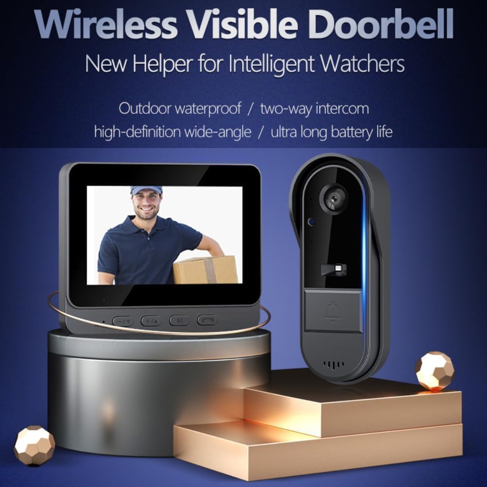 Winnes wireless doorbell 170 degree night vision camera