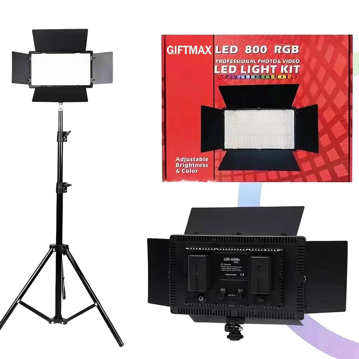 LED U800 Complete Studio Bundle – Light Kit + Dual Battery Pack