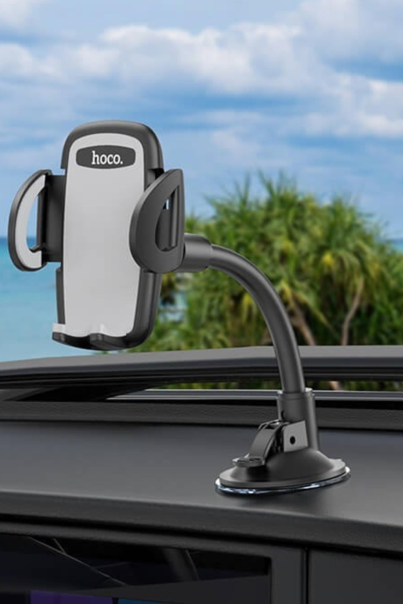 Suction cup car holder for mobile phones

