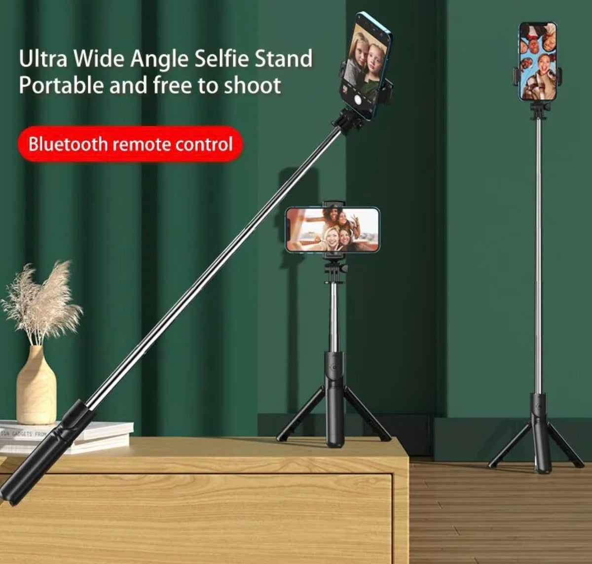 Selfie Stick F210 – Foldable Bluetooth Tripod with Remote Control