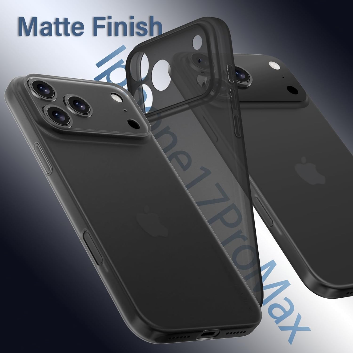 X-Level Extra Slim 0.3mm Case iPhone 17 – Black Translucent Matte