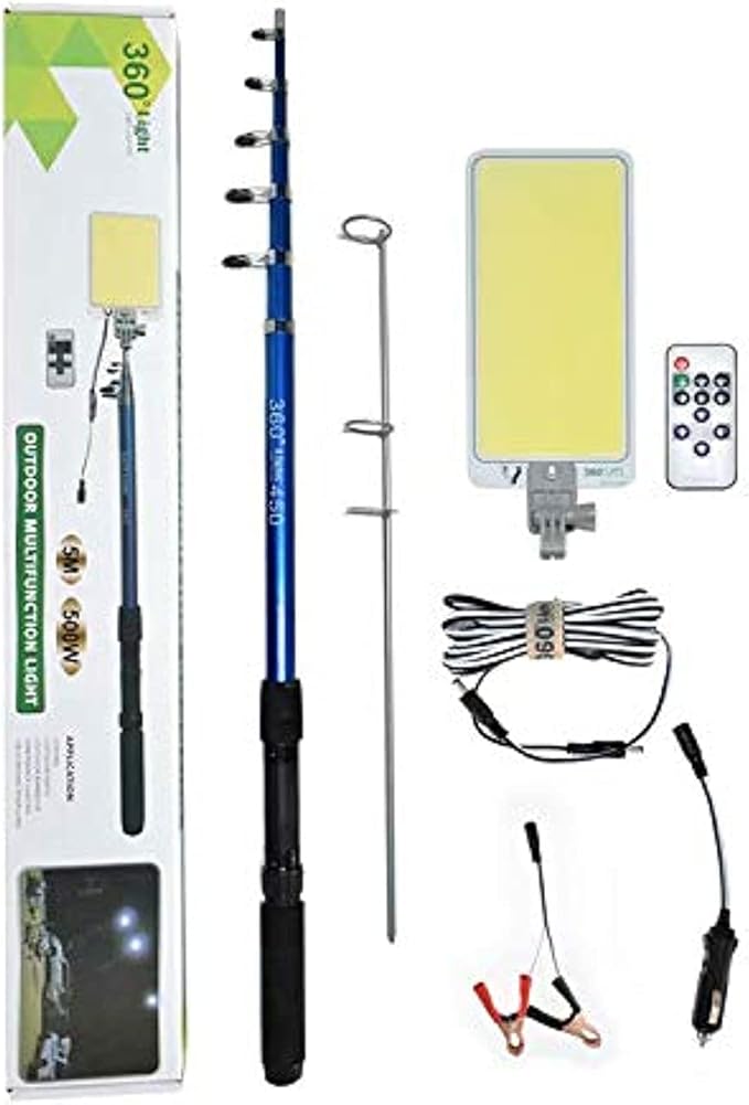 CONPEX multifunction emergency light package contents including rod stand wire and adapter