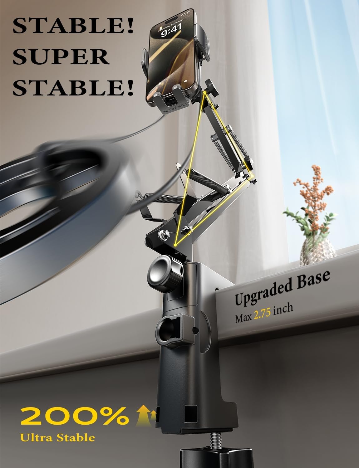 LISEN Gooseneck Phone Holder - Filming Setup