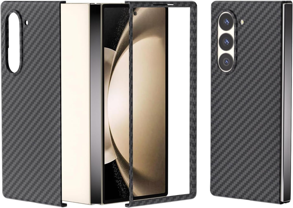 Slim Carbon Fiber Case Z Fold 7 Black – Camera Protection