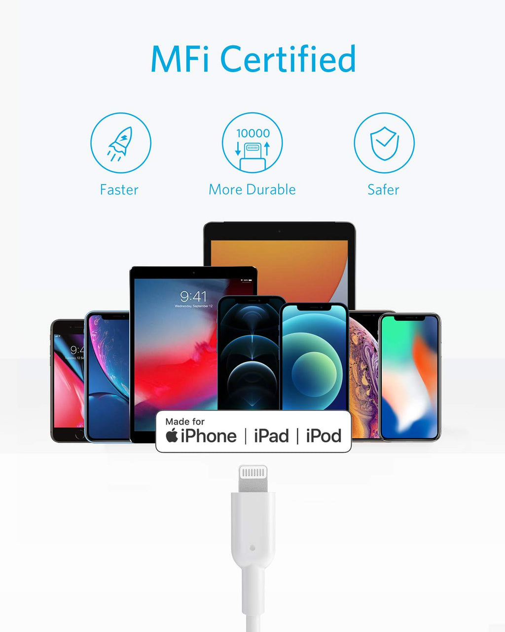 Anker USB-C to Lightning charging iPhone and iPad