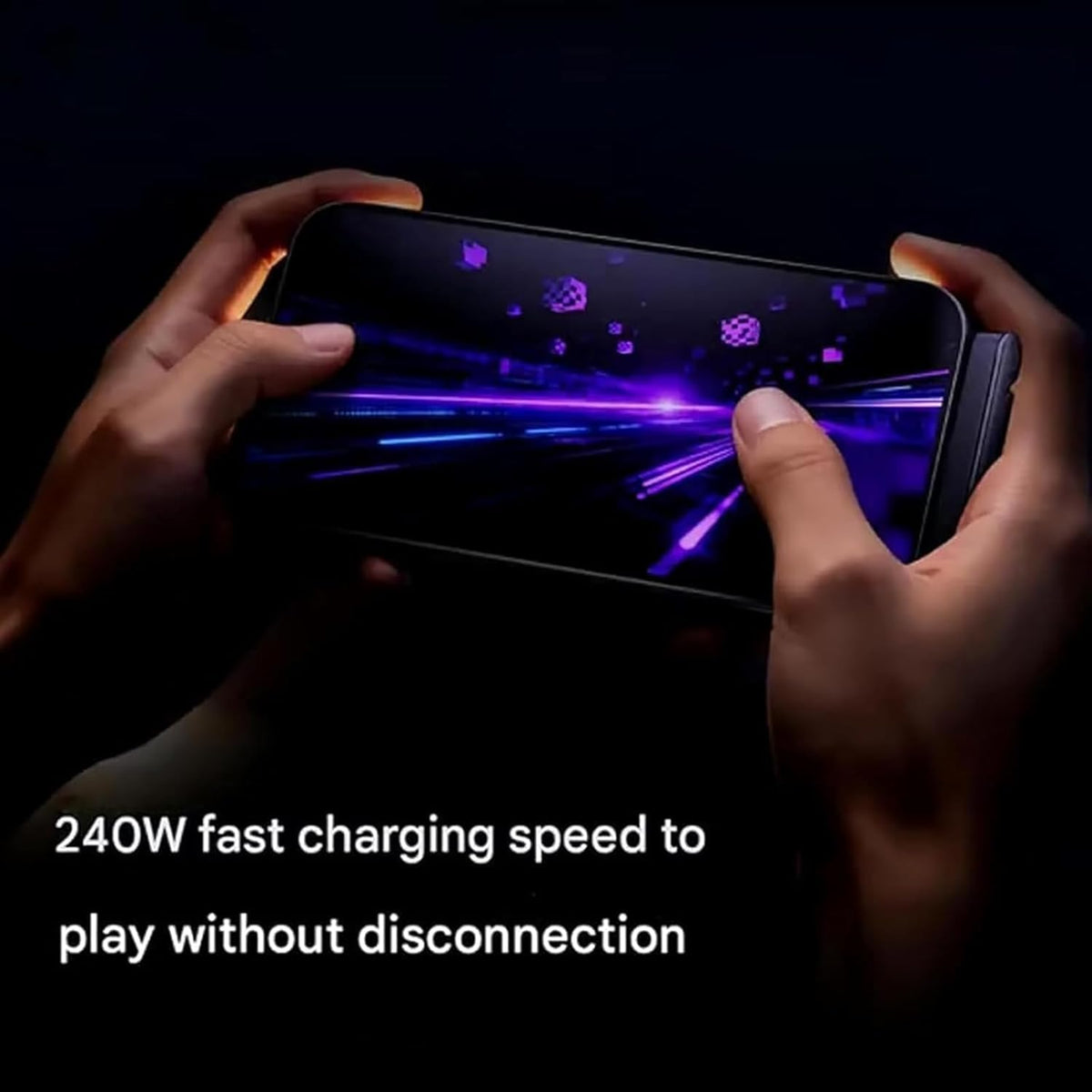 Basemo 2-in-1 Invisible Holder Charger Cable – 240W Fast Charging Cable with Built-in Phone Stand