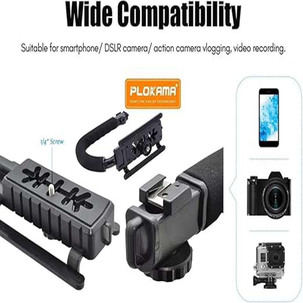 Video Rig Kit with Mic & LED for Smartphones Plokama PK-777