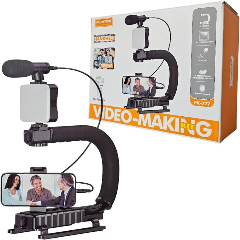 Video Rig Kit with Mic & LED for Smartphones Plokama PK-777