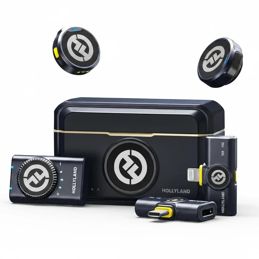 Hollyland Lark M2 Wireless Lavalier Mic – Full Kit with Charging Case