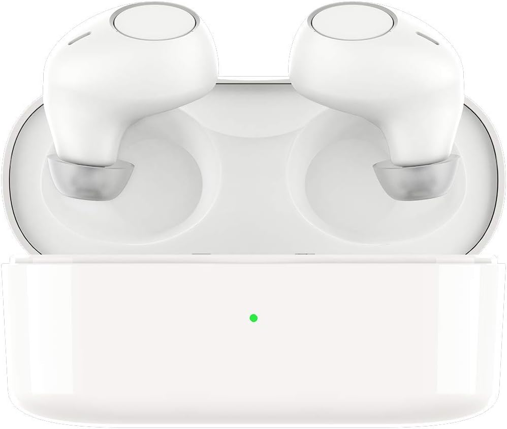Infinix iRocker XE15 TWS earbuds front view in case
