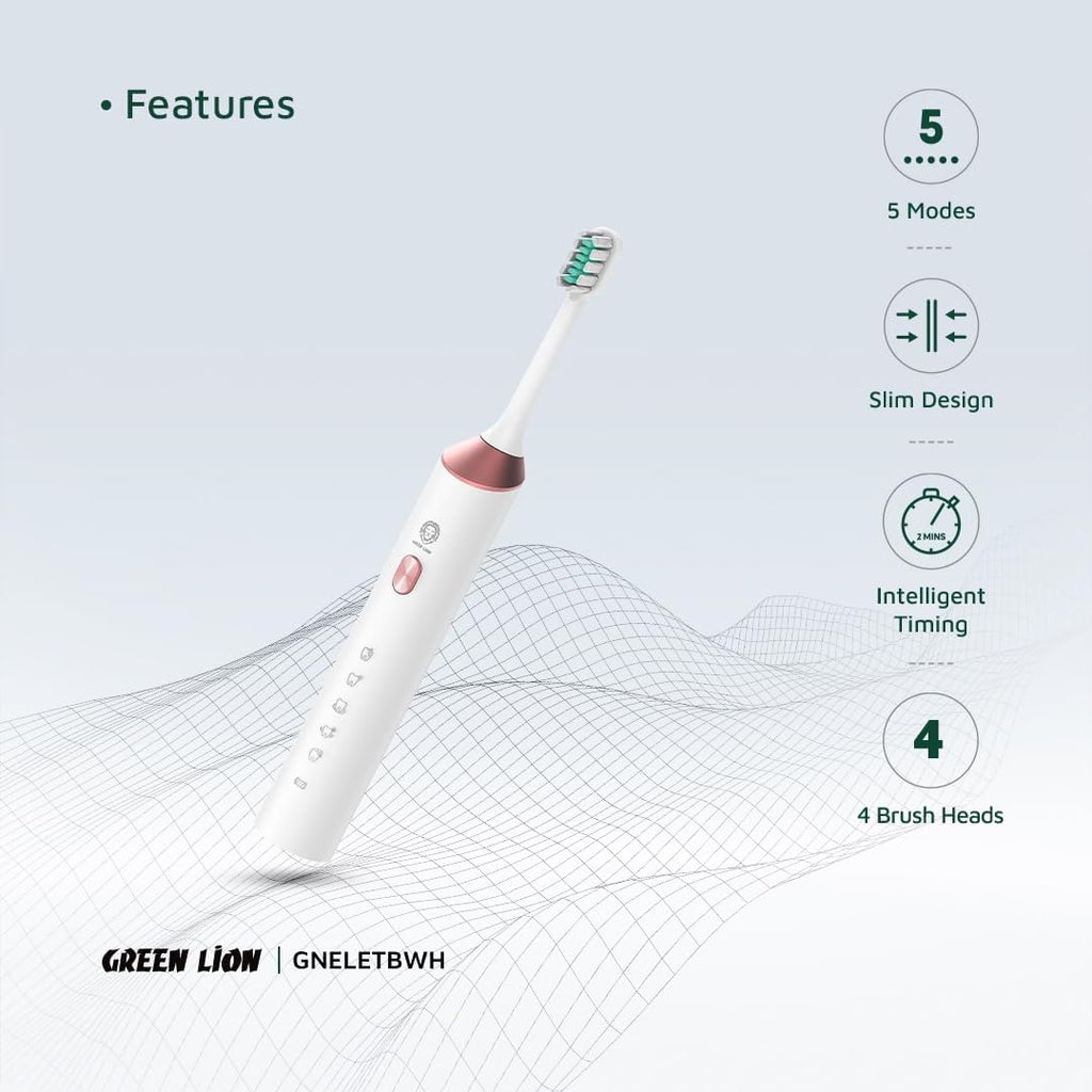 Electric toothbrush Green Lion waterproof ergonomic handle