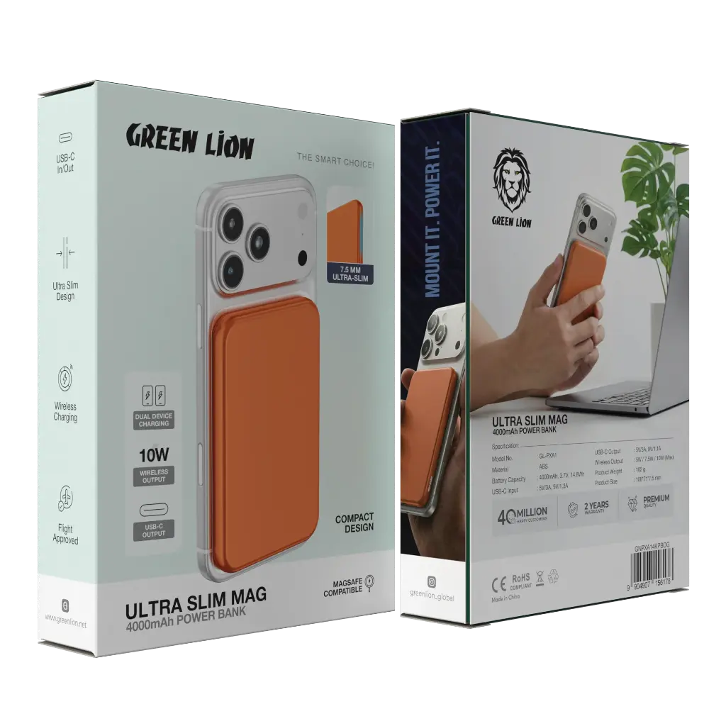 Green Lion Ultra Slim Mag – 10W wireless charging, USB-C port