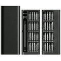 24 in 1 precision screwdriver set with multiple bits in aluminum case

