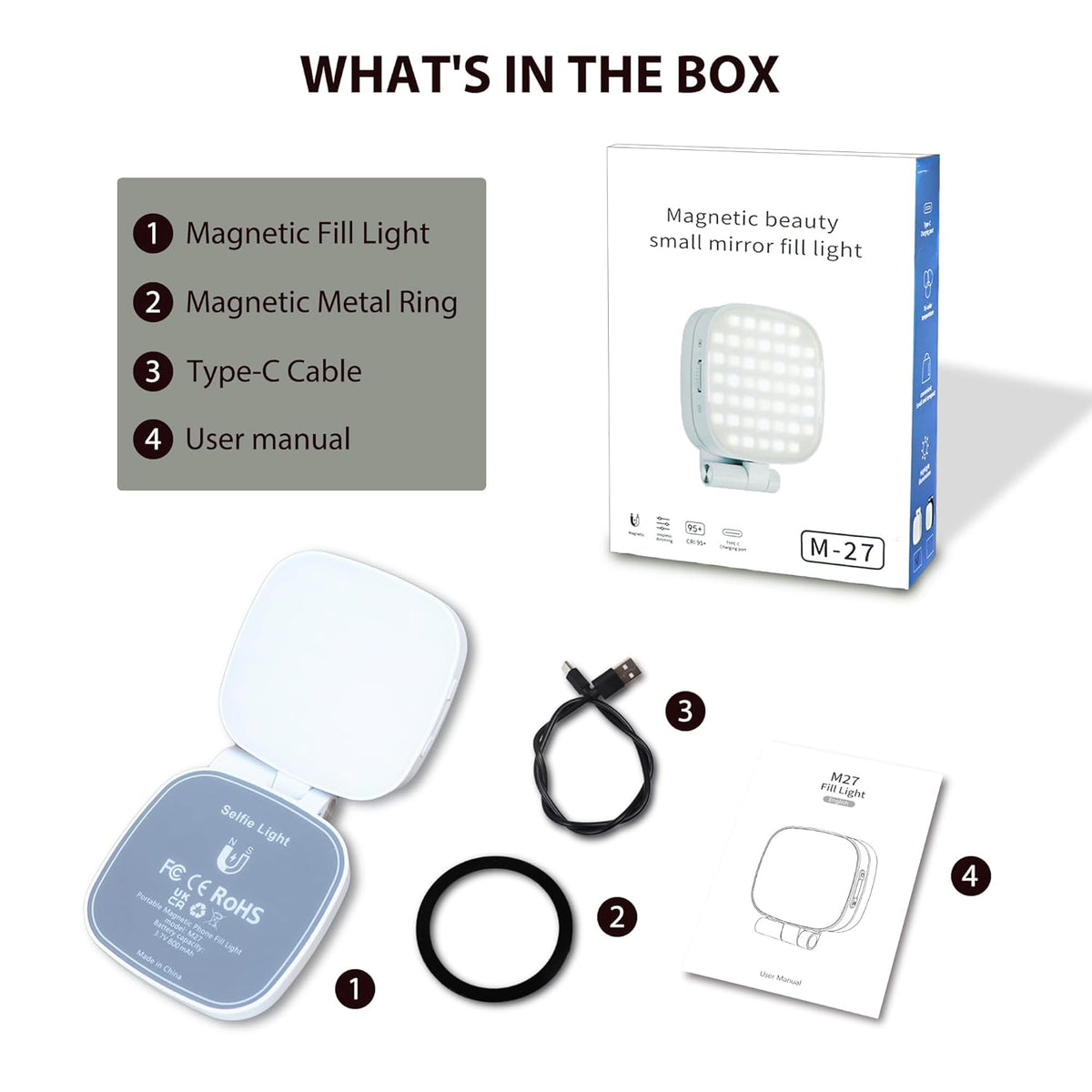 Ring light snapped to iPhone MagSafe magnetic attachment