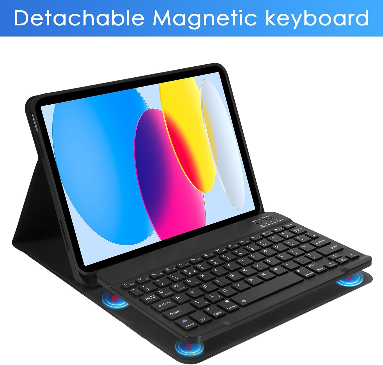 Protective iPad keyboard cover with pencil holder
