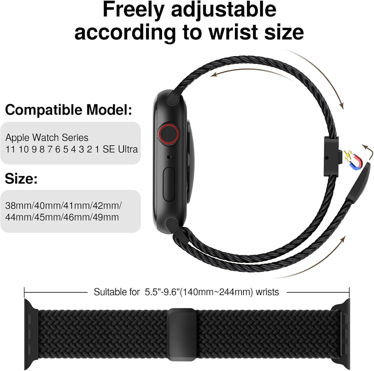 Comfort-Fit Braided Stretch Band – All Colors