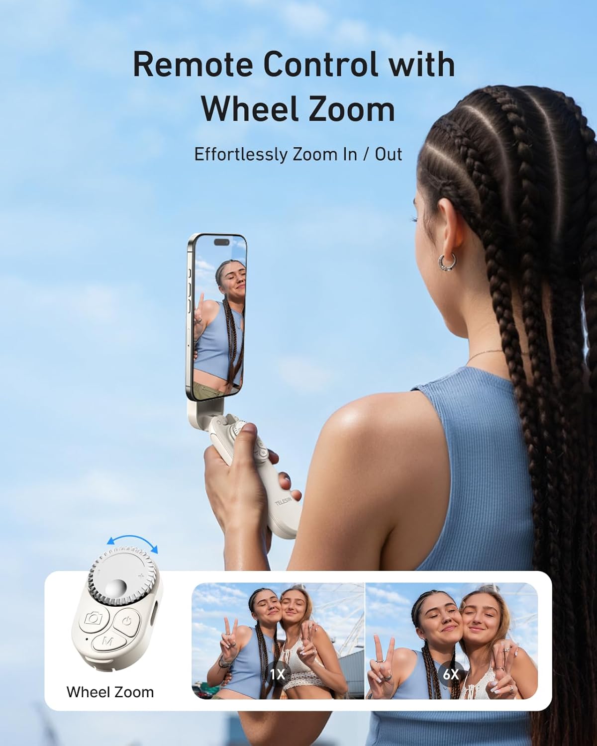 TELESIN Magnetic Mini Selfie Stick