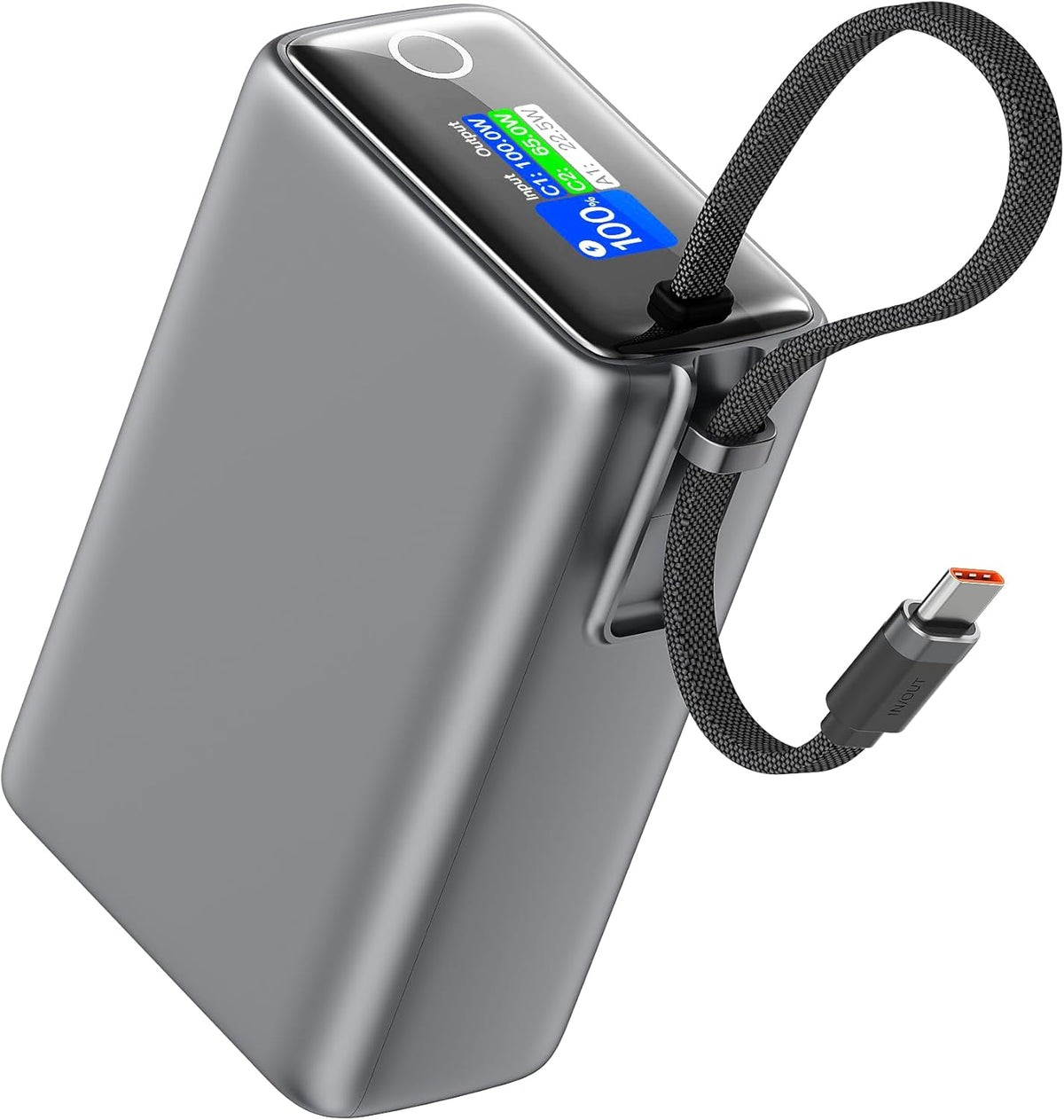 High-capacity Green Lion Tron X portable charger for multiple devices.

