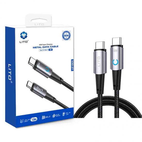 LITO LD10CC 60W USB-C metal cable with packaging