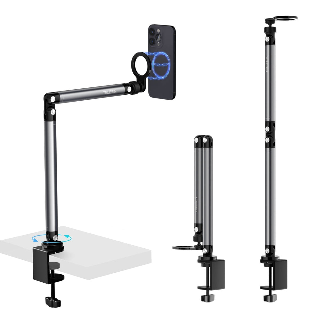 TELESIN Magnetic Desktop Stand with clamp