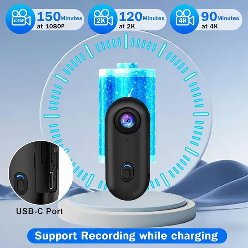 Mini 4K action camera WiFi app control feature