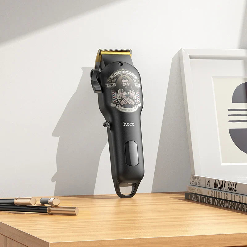 Electric Hair Clipper with Digital Display (Black & Gold) HOCO HP20