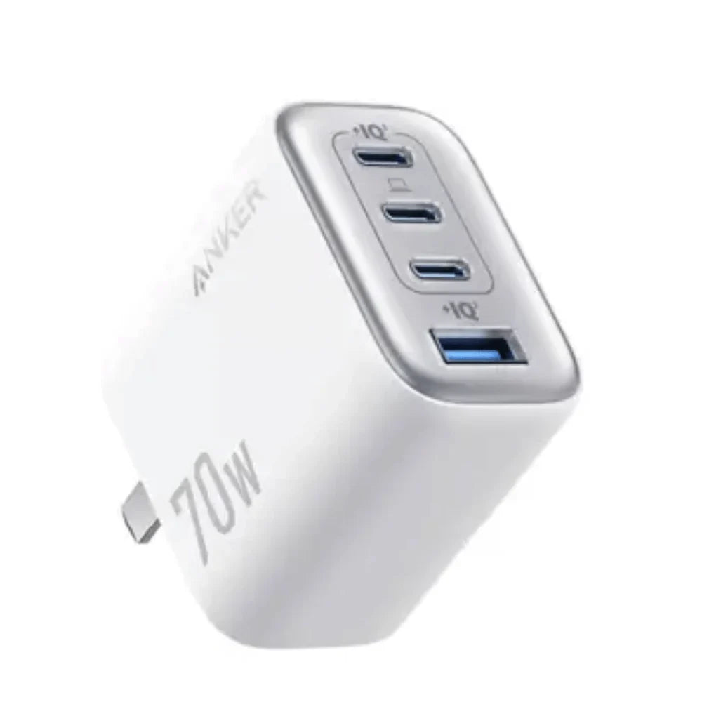 Anker Nano 70W 3-Port GaN Charger – Dual USB-C & USB-A Fast Charging