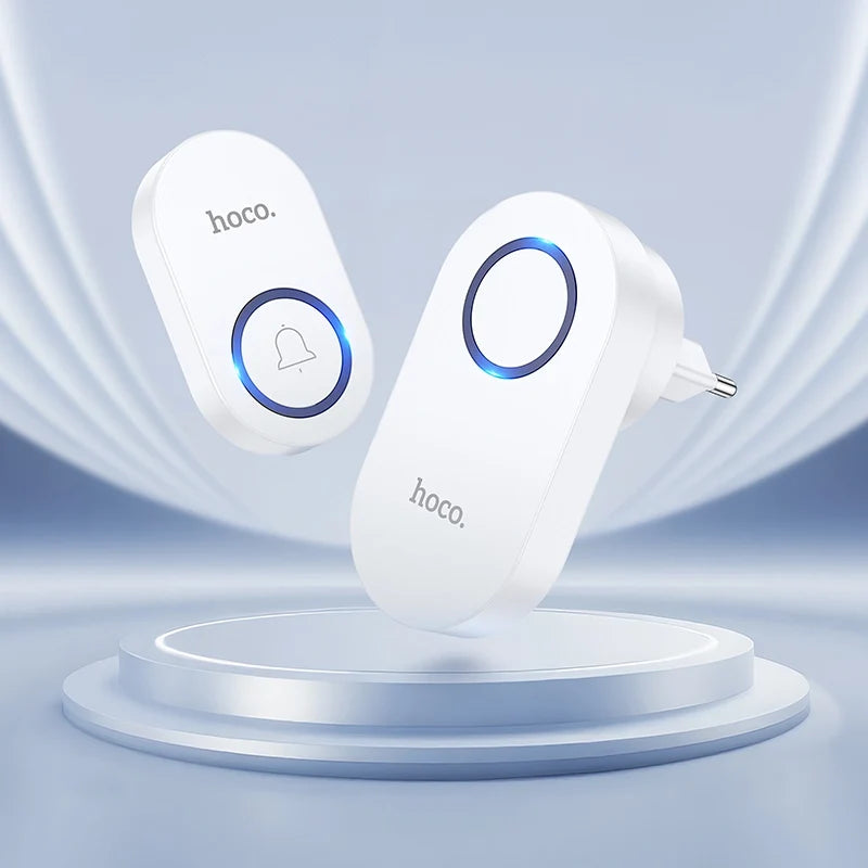 HOCO HI25 Wireless Doorbell – 60 Chimes | 150m Range | Smart Door Chime