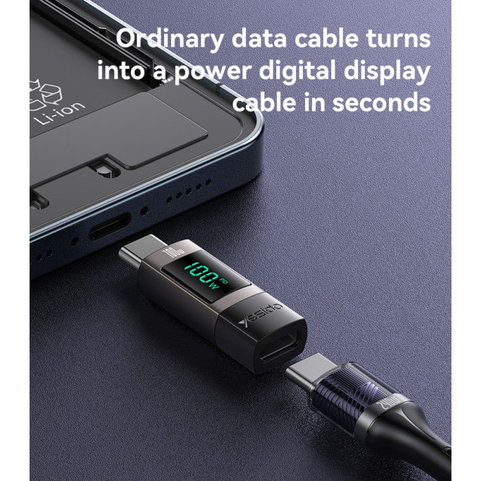Yesido GS24 adapter connected to USB-C laptop