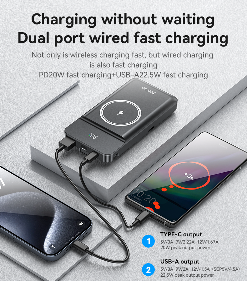 10000mAh Magnetic Charging P69 Yesido