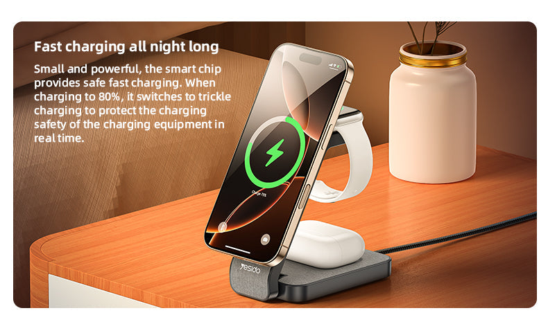 Yesido DS26 Wireless Charger – Built-In LED Night Light