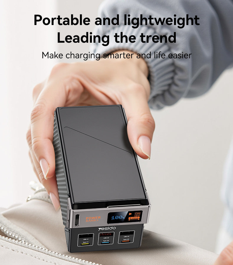 Fast charging Yesido YP63 50000mAh PD 20W + SCP 22.5W power bank
