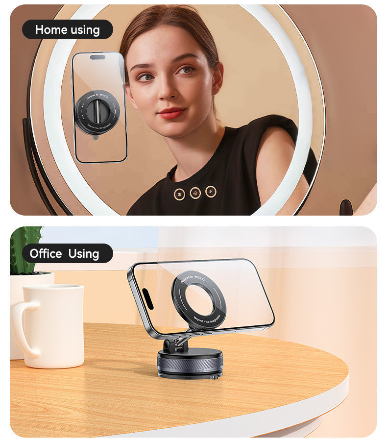 Yesido C228 Vacuum Magnetic Car Phone Holder – Strong Suction | 360° Rotation Short