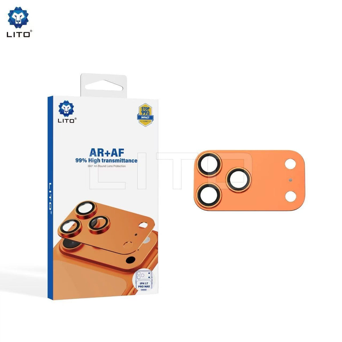 LITO Crown Halo Camera Lens Protector – Gold Ring on iPhone 17 Pro Max