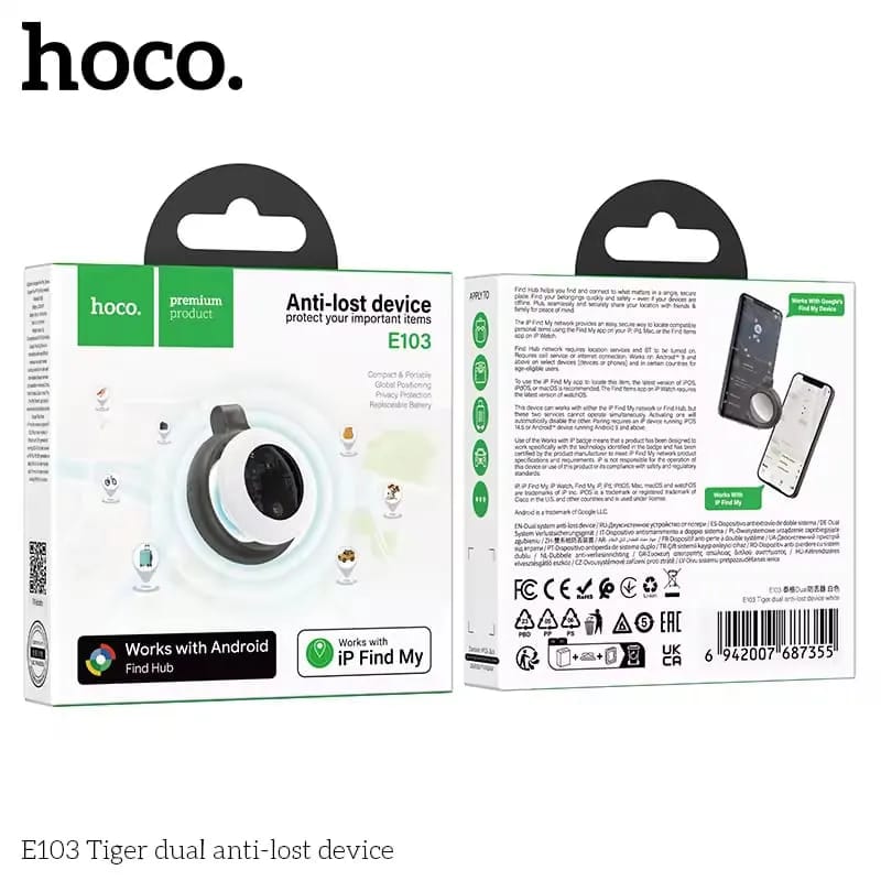 HOCO E103 Tracker – Apple Find My and Google Find My Support