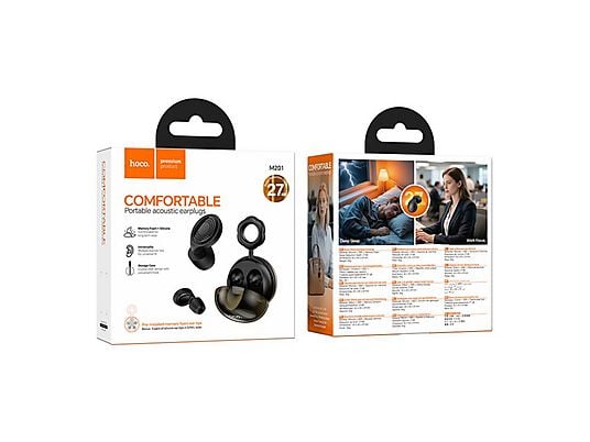 Compact HOCO M201 earbuds with silicone ear tips.
