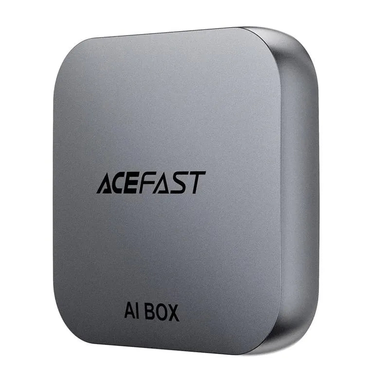 ACEFAST QC2 AI box connected to car infotainment system.
