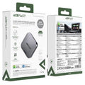 ACEFAST QC2 wireless CarPlay Android Auto AI box grey design.
