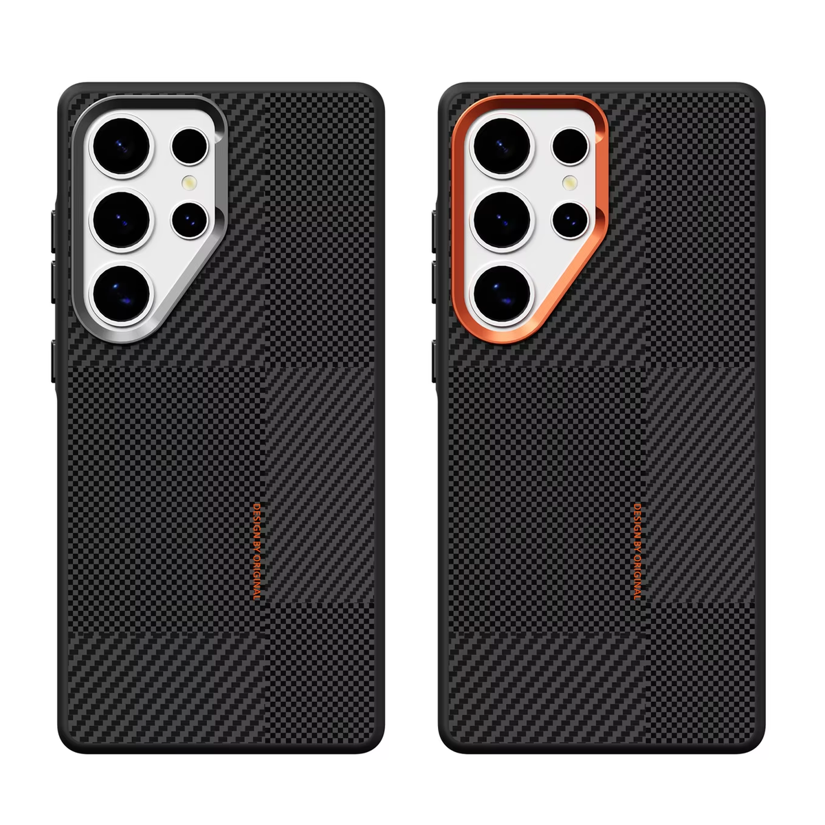 Nexera Samsung S26 Ultra Carbon Fiber Case – Black with Metal Frame