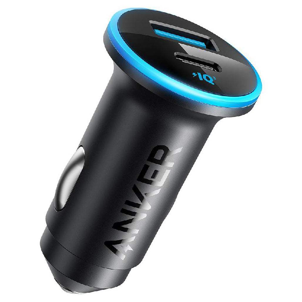 Anker 52.5W dual port car charger with USB-C and USB-A ports