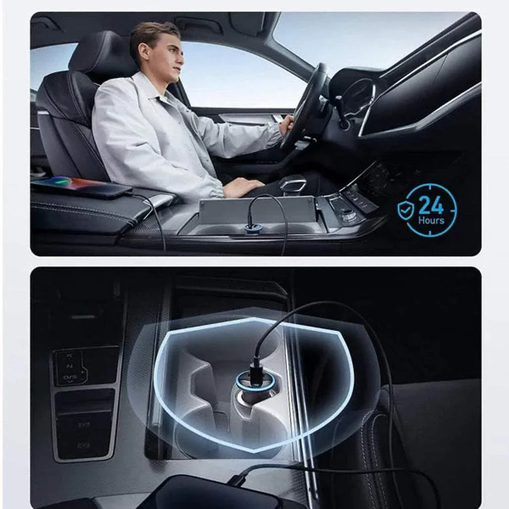 Anker 52.5W car charger for fast charging two devices simultaneously
