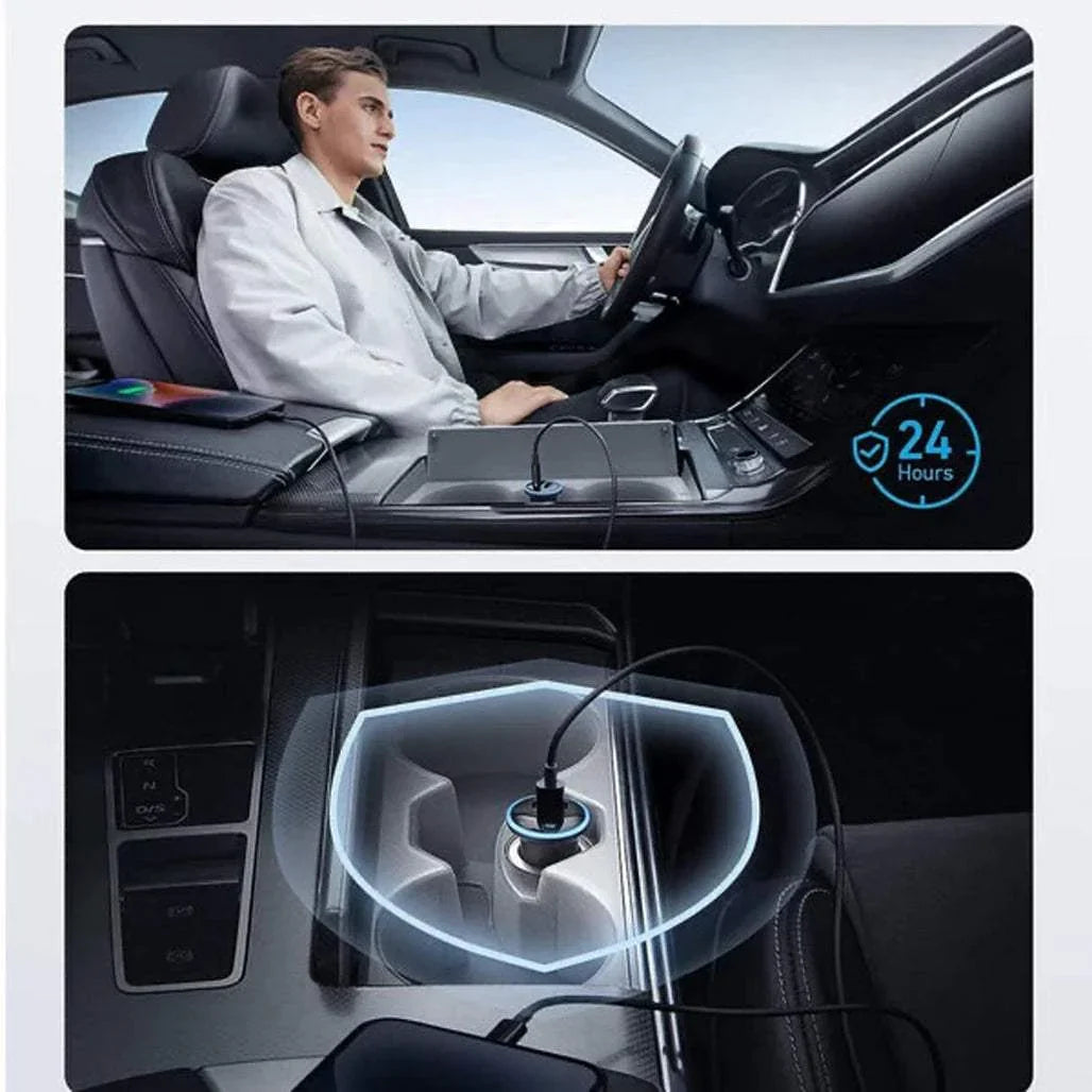 Anker 52.5W car charger for fast charging two devices simultaneously
