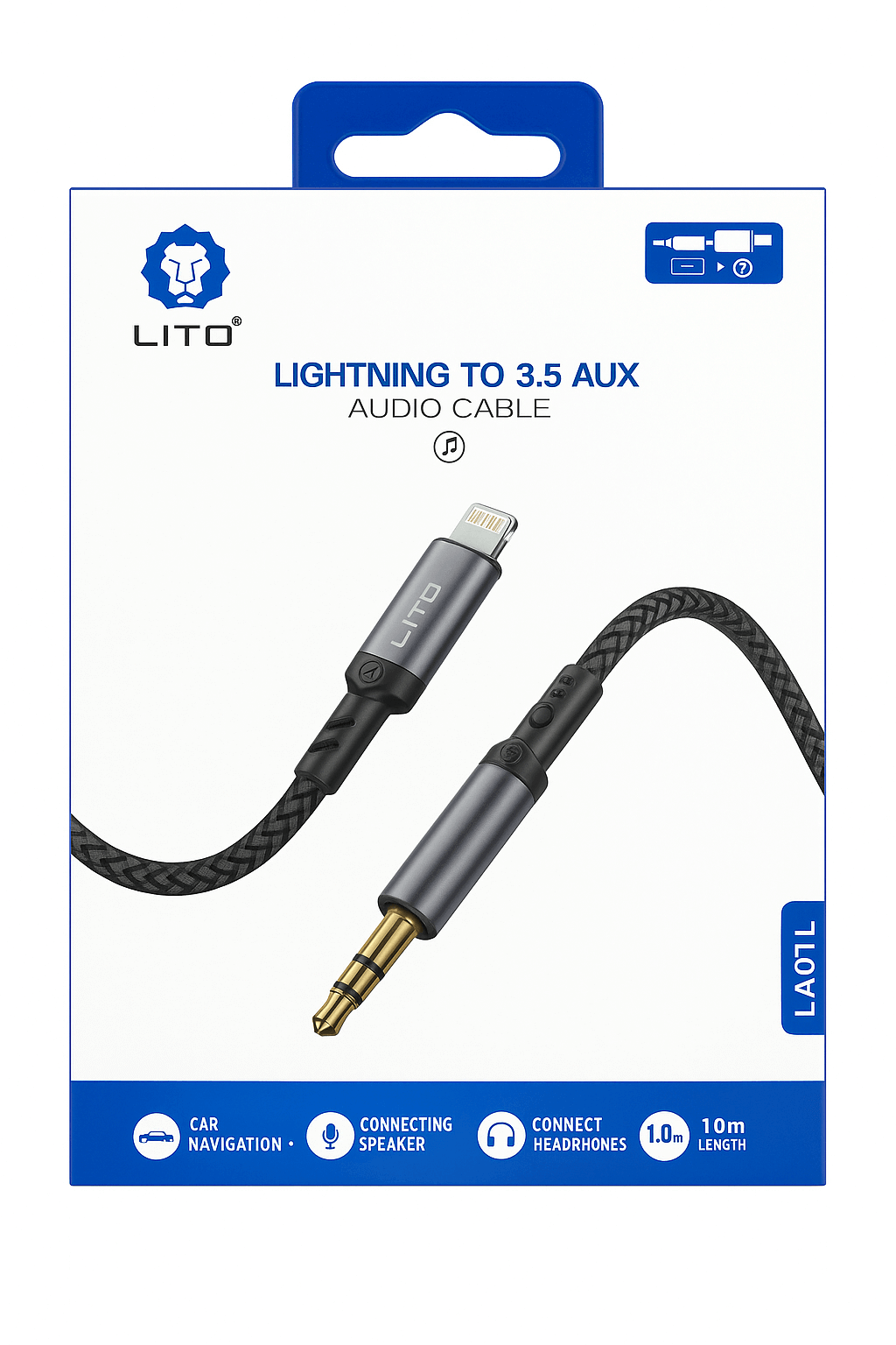 LITO LA01L Lightning connector end close-up