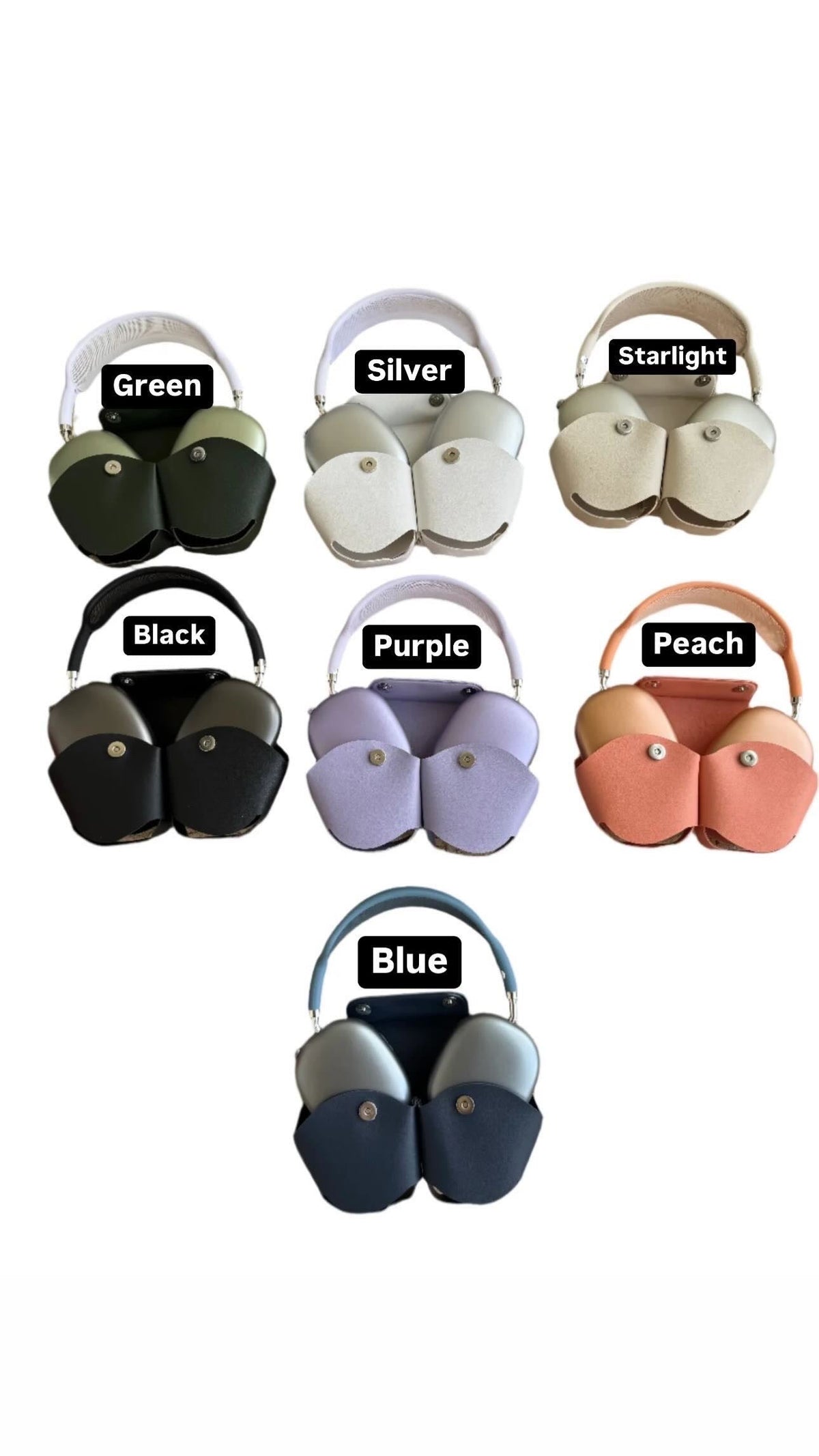 AirPods Max style headphones on ears ANC lifestyle