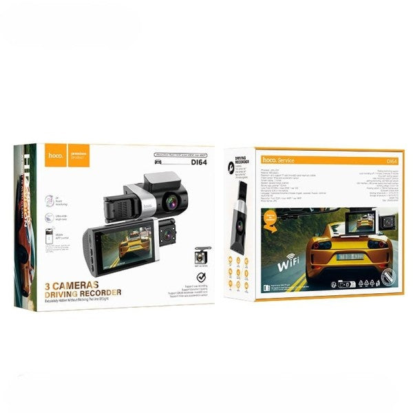 HOCO DI64 Triumph 3-camera WiFi dash cam
