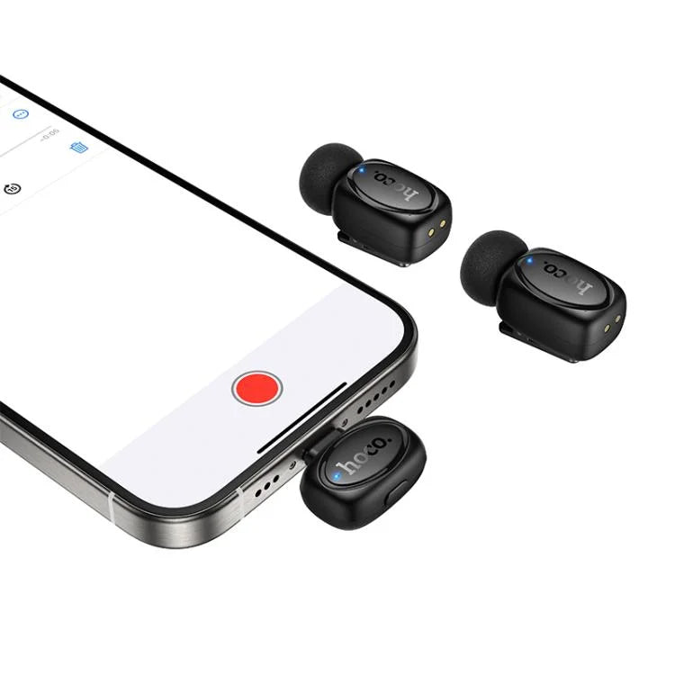 HOCO L19 dual mini mic recording demo