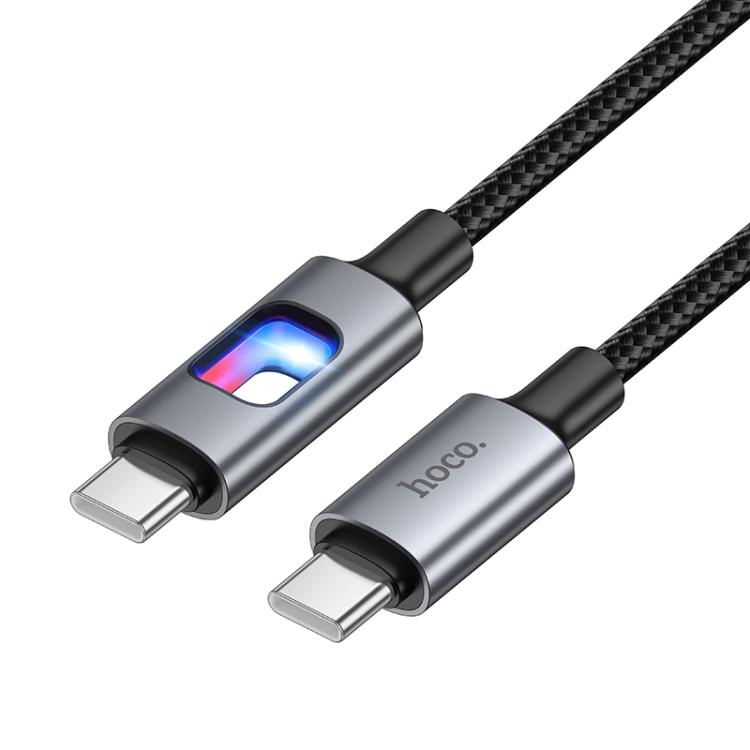 HOCO U144 60W USB-C to USB-C cable black front view